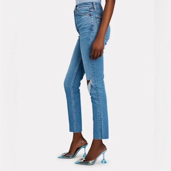 Re/Done 90s Ultra High Rise Skinny Light Wash Jean Style: 162-3WUHRS Size 24 - Picture 10 of 15